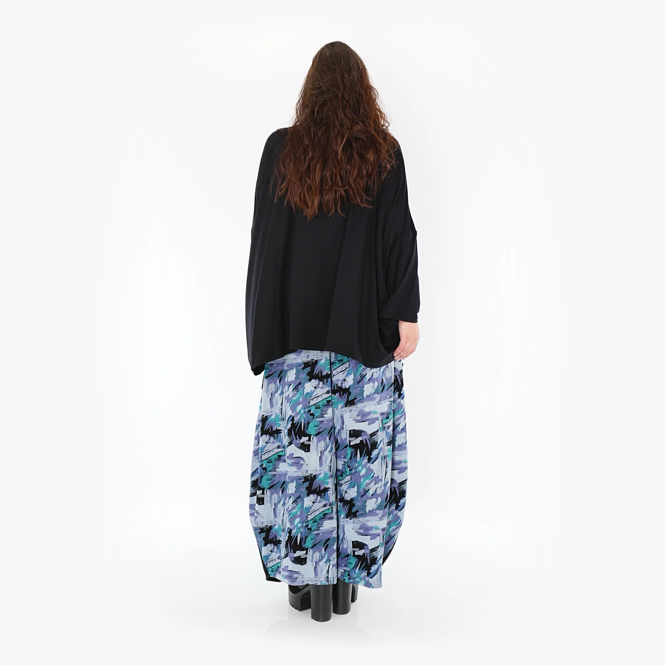  Ballonhose von AKH Fashion aus Viskose, 1381.08069, Petrol, Grafik, Schick, Modern, Bequem
