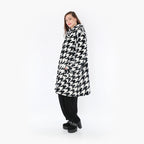  Ballonmantel von AKH Fashion aus Polyester, 1386.06660, Schwarz-Weiss, Hahnentritt