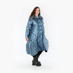  Ballonmantel von AKH Fashion aus Polyester, 1387.03023, Eisblau, Grafik, Schick, Modern