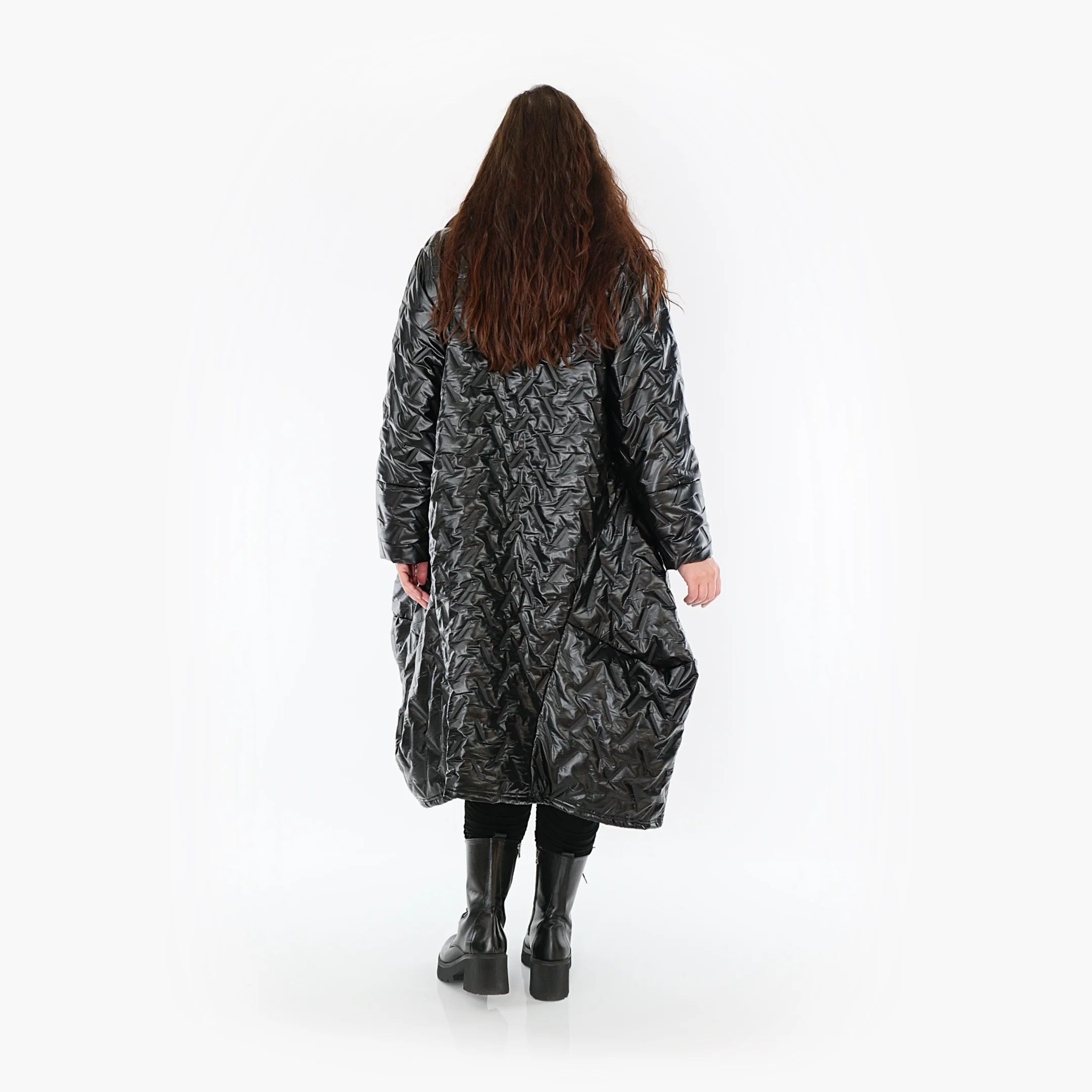  Ballonmantel von AKH Fashion aus Polyester, 1387.03023, Schwarz, Grafik, Schick, Modern