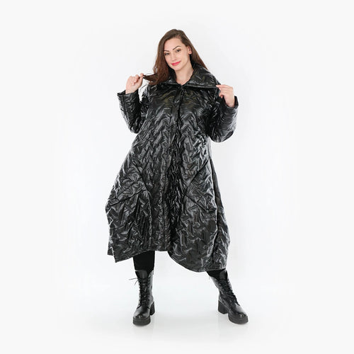  Ballonmantel von AKH Fashion aus Polyester, 1387.03023, Schwarz, Grafik, Schick, Modern