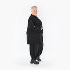  AKH Fashion Jacke in kastiger Form, aus Viskose, 1405.07006, Schwarz, Schick, Modern