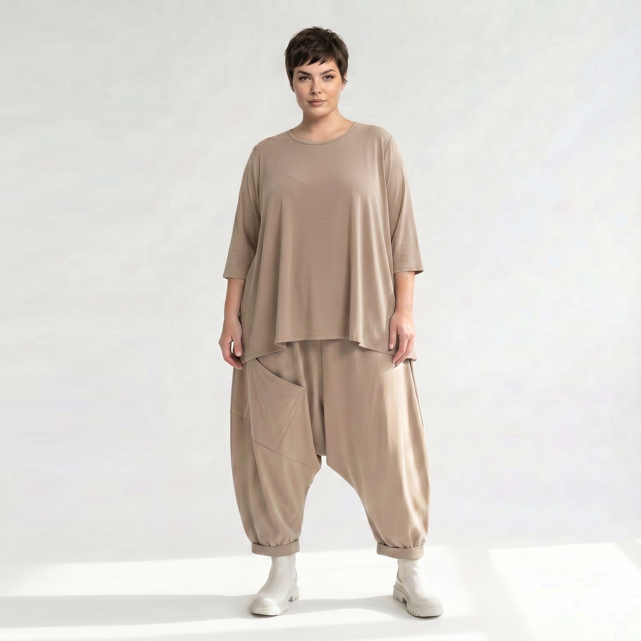 Haremshose von AKH Fashion aus Materialmix, ausgefallene, zeitlose Lagenlook Mode