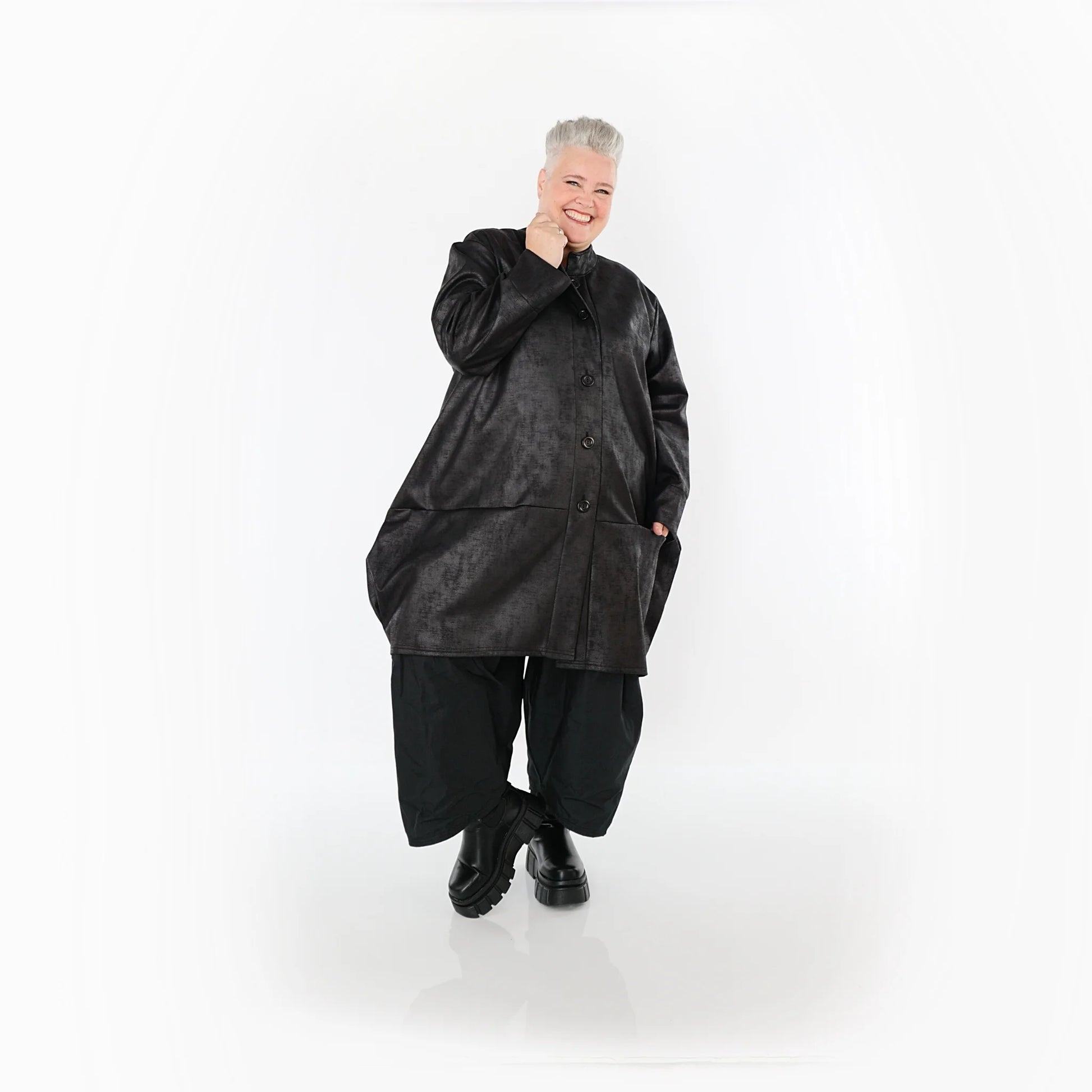  Ballonjacke von AKH Fashion aus Polyester, 1520.07094, Schwarz, Ausgefallen, Zeitlos