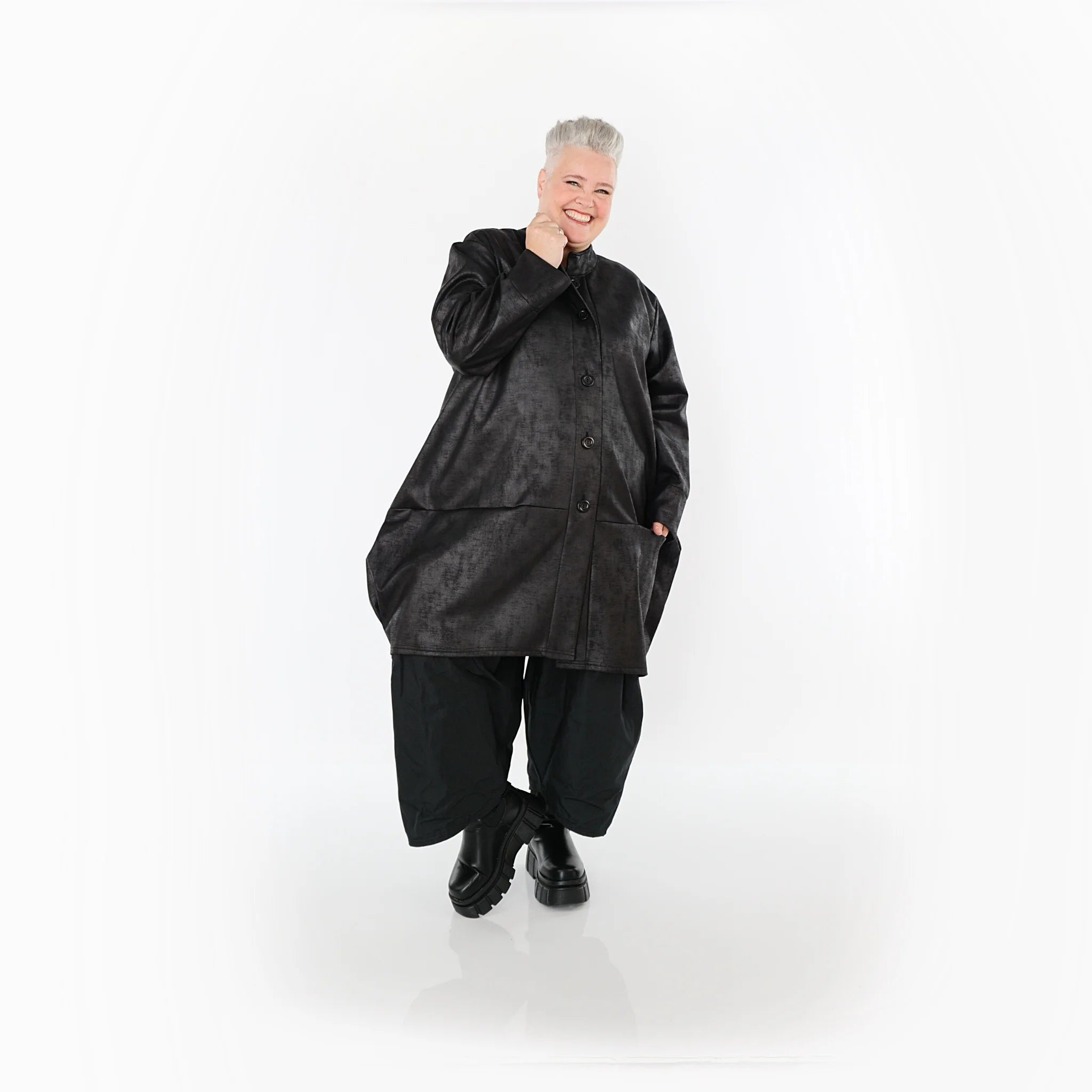  Ballonjacke von AKH Fashion aus Polyester, 1520.07094, Schwarz, Ausgefallen, Zeitlos
