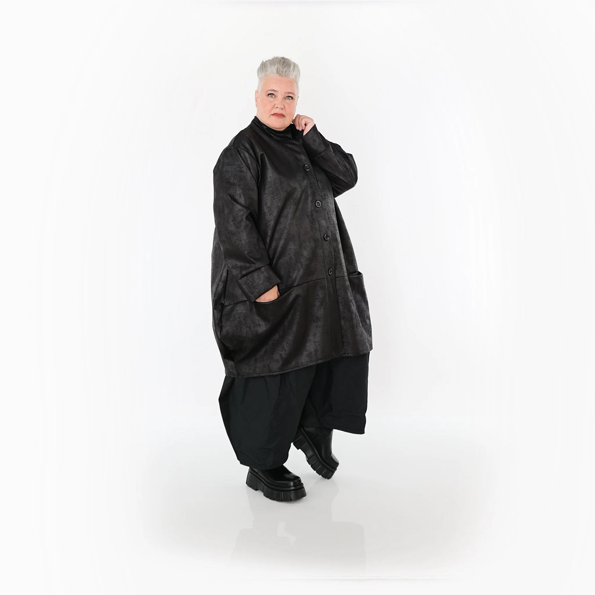  Ballonjacke von AKH Fashion aus Polyester, 1520.07094, Schwarz, Ausgefallen, Zeitlos