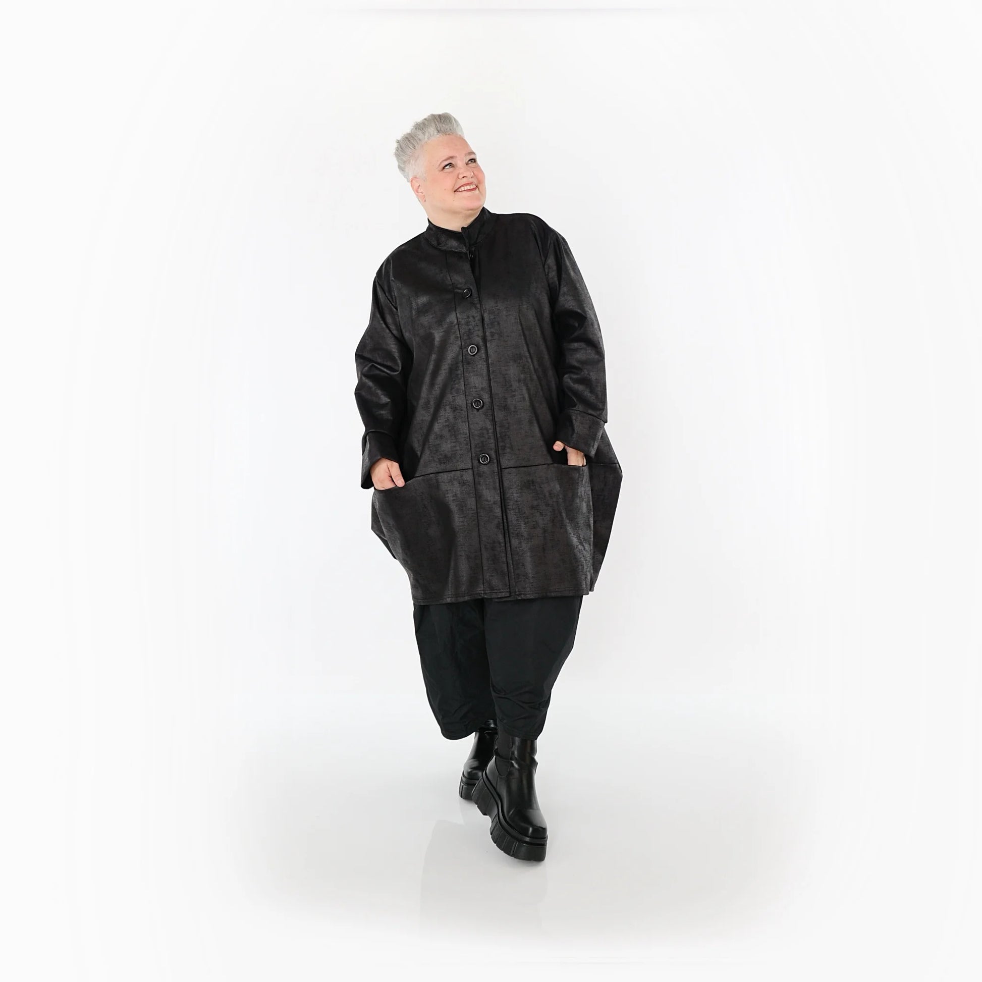  Ballonjacke von AKH Fashion aus Polyester, 1520.07094, Schwarz, Ausgefallen, Zeitlos
