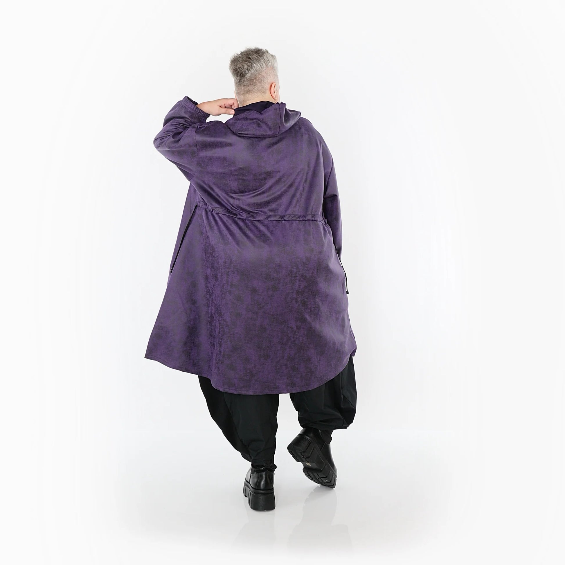  AKH Fashion Mantel in gerader Form, aus Polyester, 1520.07102, Violett, Ausgefallen