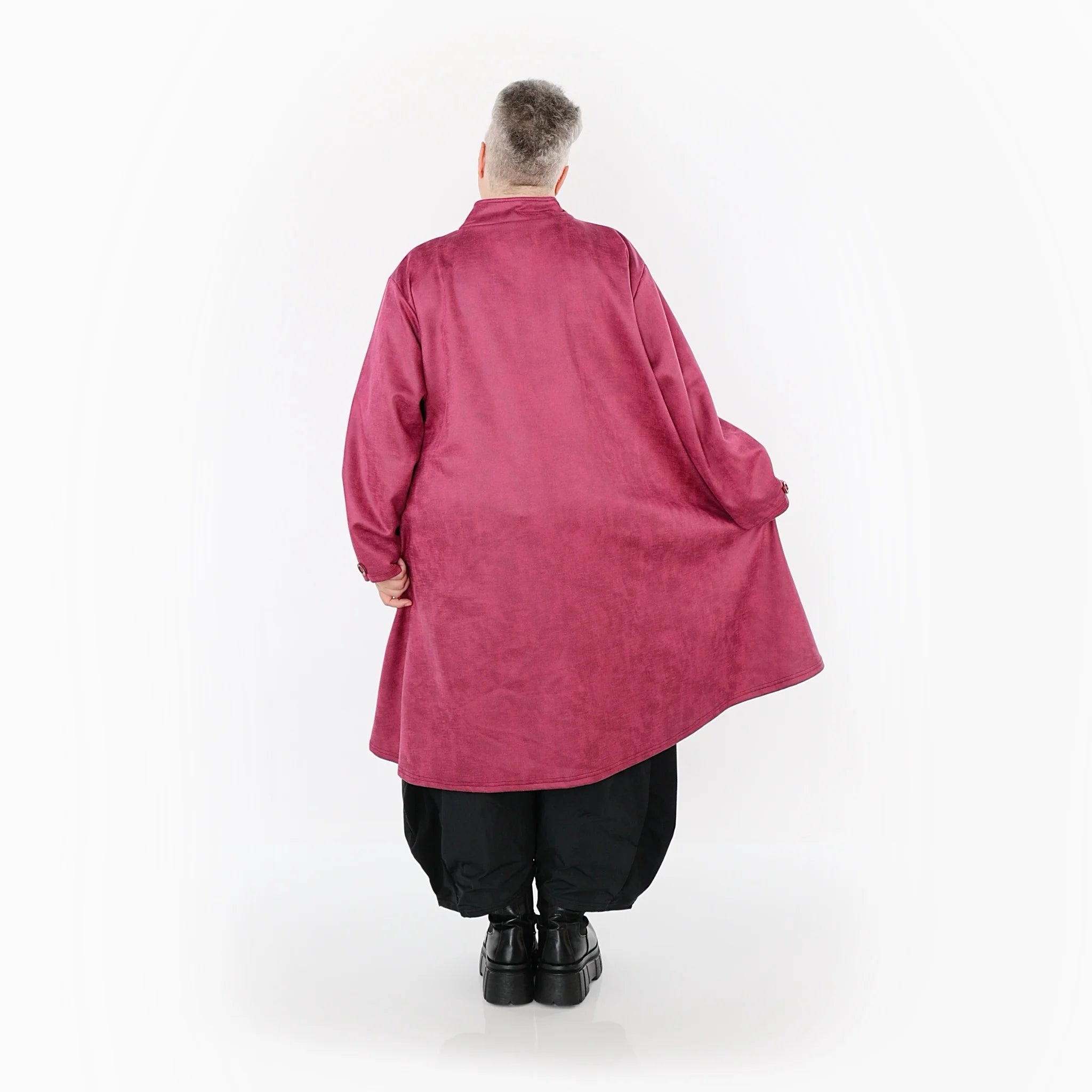 AKH Fashion Jacke in Vokuhila-Form, aus Polyester, 1520.07119, Fuchsia, Ausgefallen