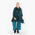 A-Form Shirt von AKH Fashion aus Materialmix, 1529.03371, Schwarz/Petrol, Kringel, Schick