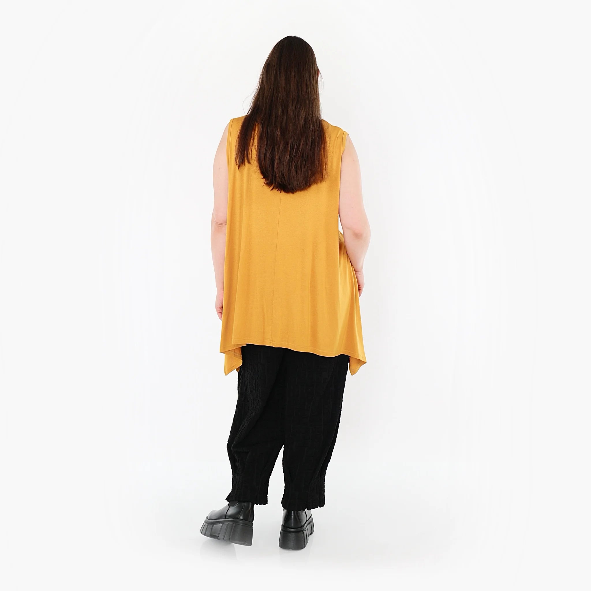  A-Form Top von AKH Fashion aus Viskose, 1531.03071, Senf, Ausgefallen, Zeitlos, Schick
