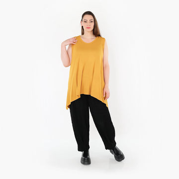  A-Form Top von AKH Fashion aus Viskose, 1531.03071, Senf, Ausgefallen, Zeitlos, Schick