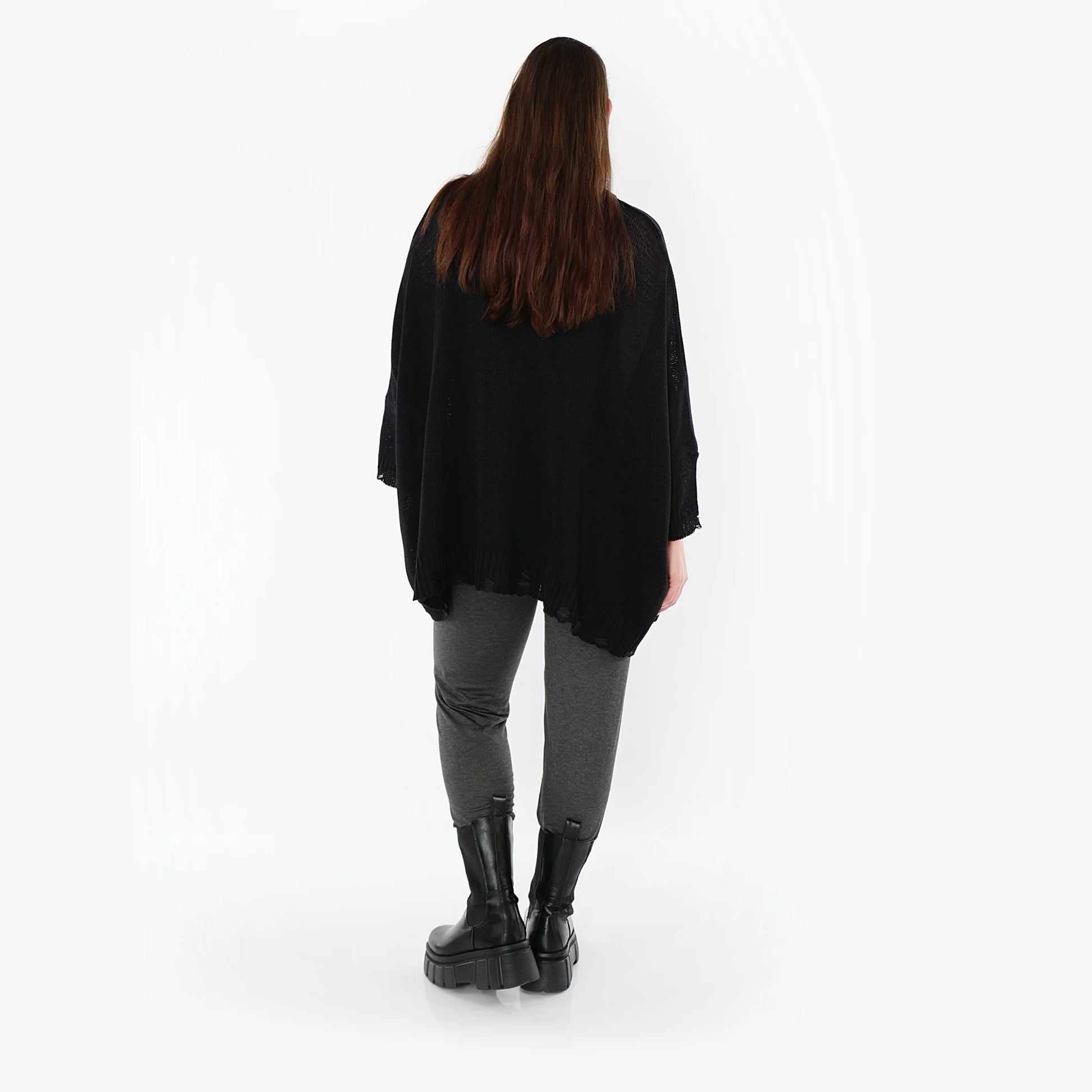  AKH Fashion Leggings in gerader Form, aus Viskose, 1531.0P100, Anthrazit, Ausgefallen