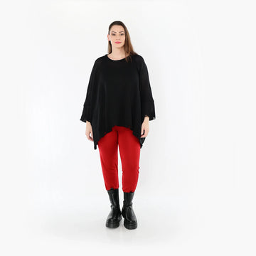  AKH Fashion Leggings in gerader Form, aus Viskose, 1531.0P100, Dunkelrot, Ausgefallen