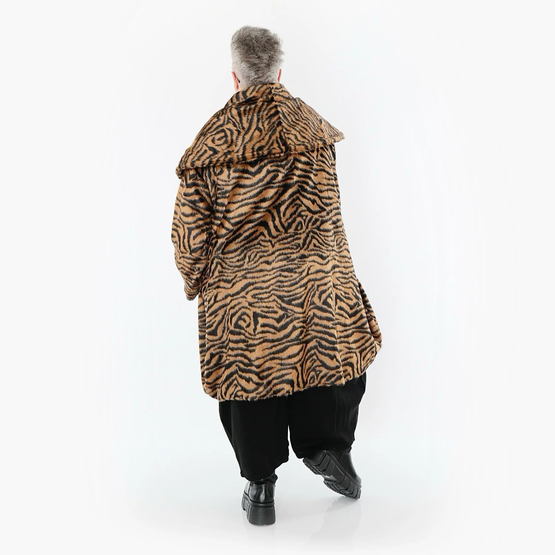  Ballonmantel von AKH Fashion aus Polyester, 1533.01776, Cognac/Schwarz, Zebra, Schick