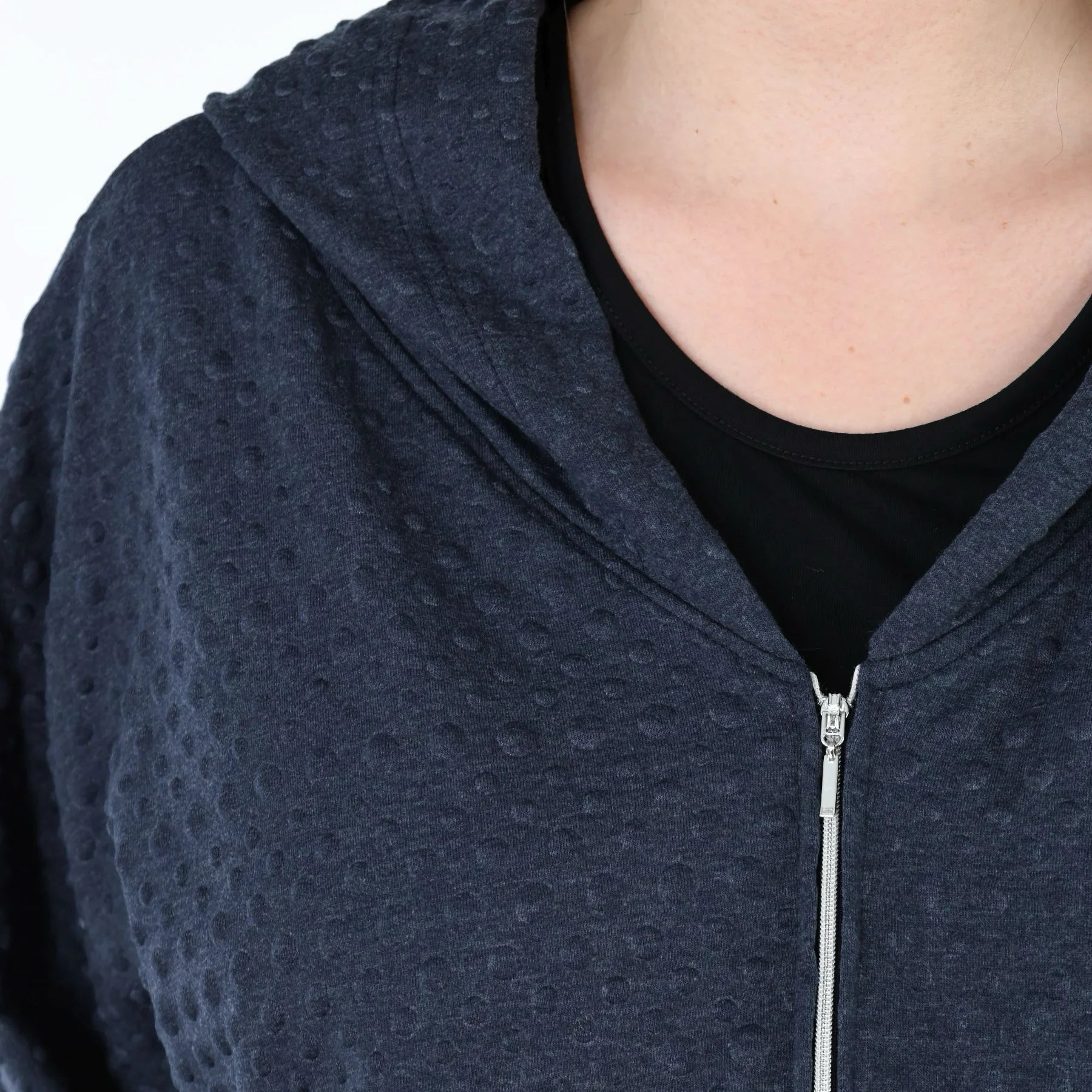  A-Form Jacke von AKH Fashion aus Baumwolle, 1539.02030, Azurblau, Punkte, Ausgefallen