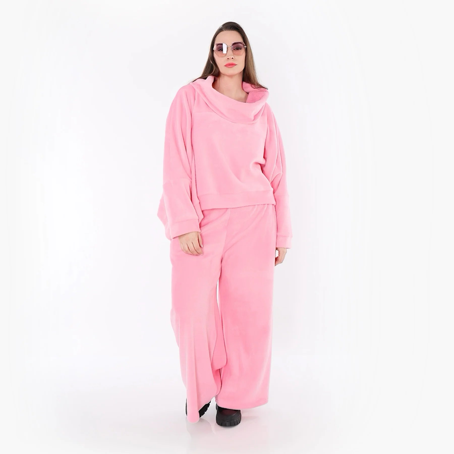  Palazzo Hose von AKH Fashion aus Baumwolle, 1547.06937, Pink, Ausgefallen, Zeitlos, Schick