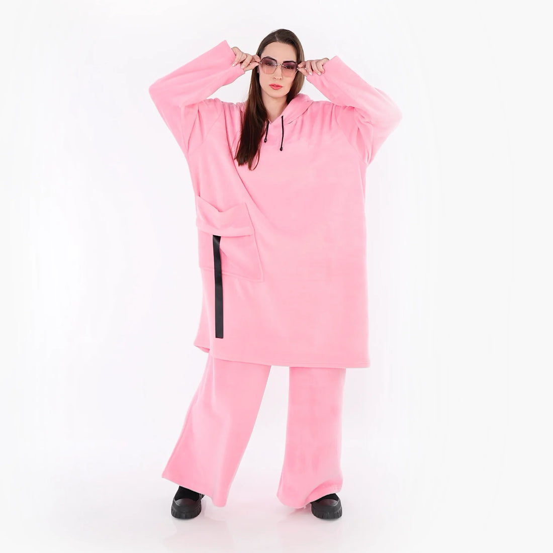  A-Form Kleid von AKH Fashion aus Baumwolle, 1547.06989, Pink, Ausgefallen, Zeitlos, Schick