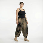  Ballonhose von AKH Fashion aus Polyester, 1562.08069, Sand/Schwarz, Kariert, Ausgefallen