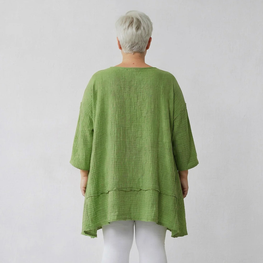  A-Form Bigshirt von AKH Fashion aus Baumwolle, 1573.05593, Grün, Kariert, Ausgefallen, Schick