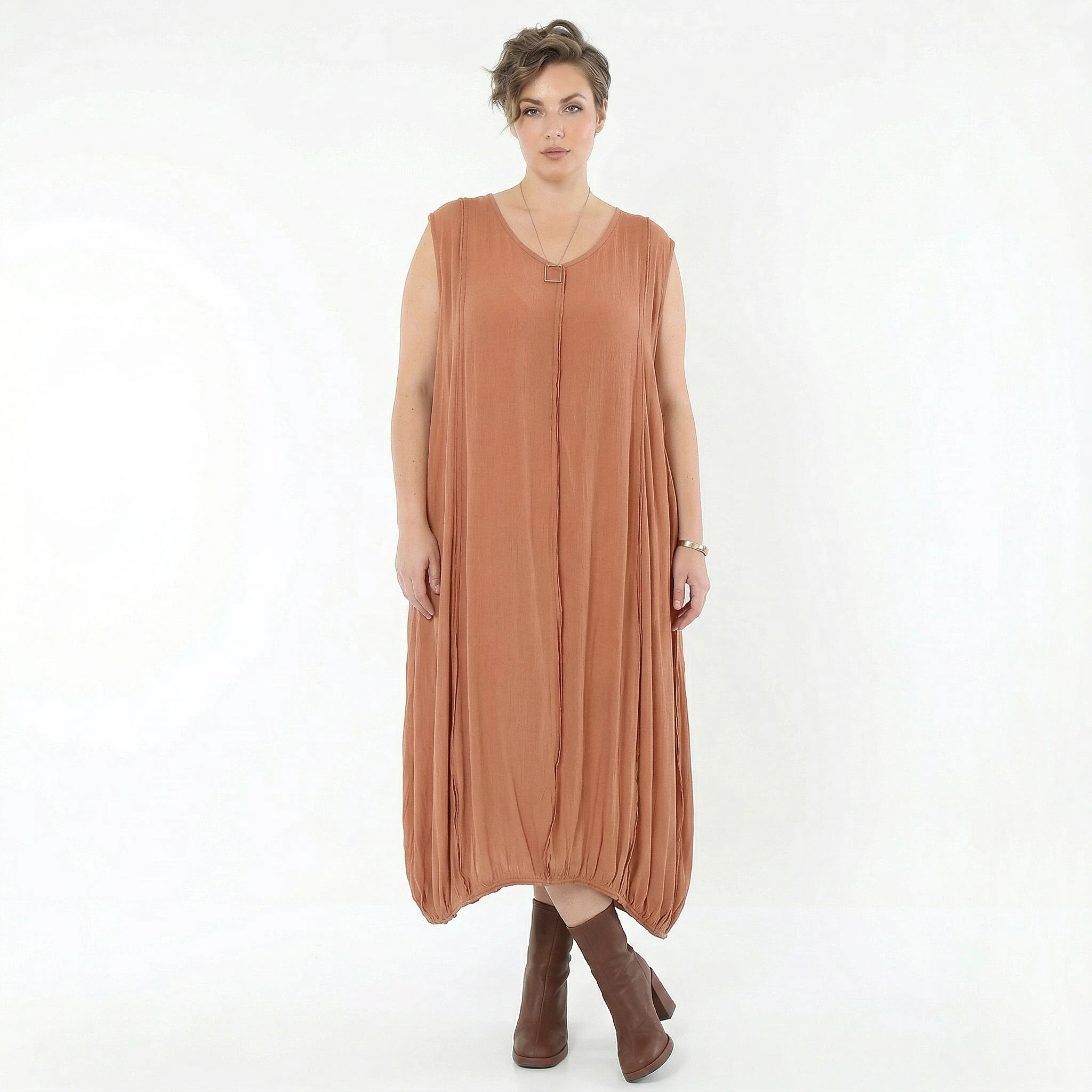 Ballonkleid von AKH Fashion aus Viskose, 1576.02288, Mauve, Ausgefallen, Zeitlos, Schick