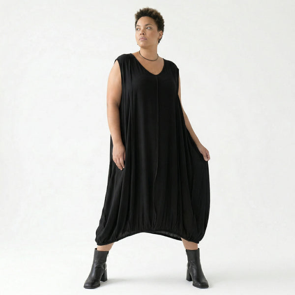 Ballonkleid von AKH Fashion aus Viskose, 1576.02288, Schwarz, Ausgefallen, Zeitlos, Schick