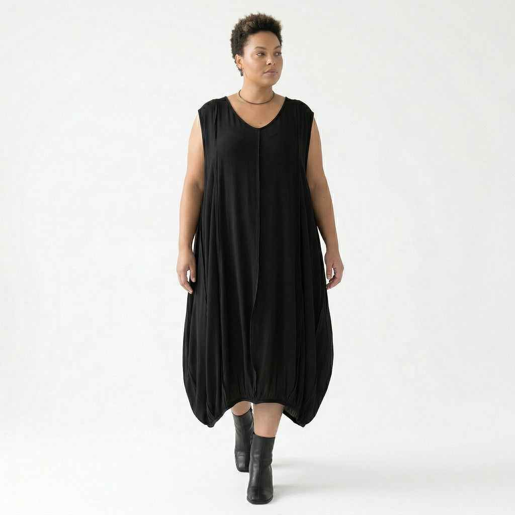 Ballonkleid von AKH Fashion aus Viskose, 1576.02288, Schwarz, Ausgefallen, Zeitlos, Schick