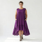 A-Form Kleid von AKH Fashion aus Viskose, 1576.07023, Lila, Ausgefallen, Zeitlos, Schick