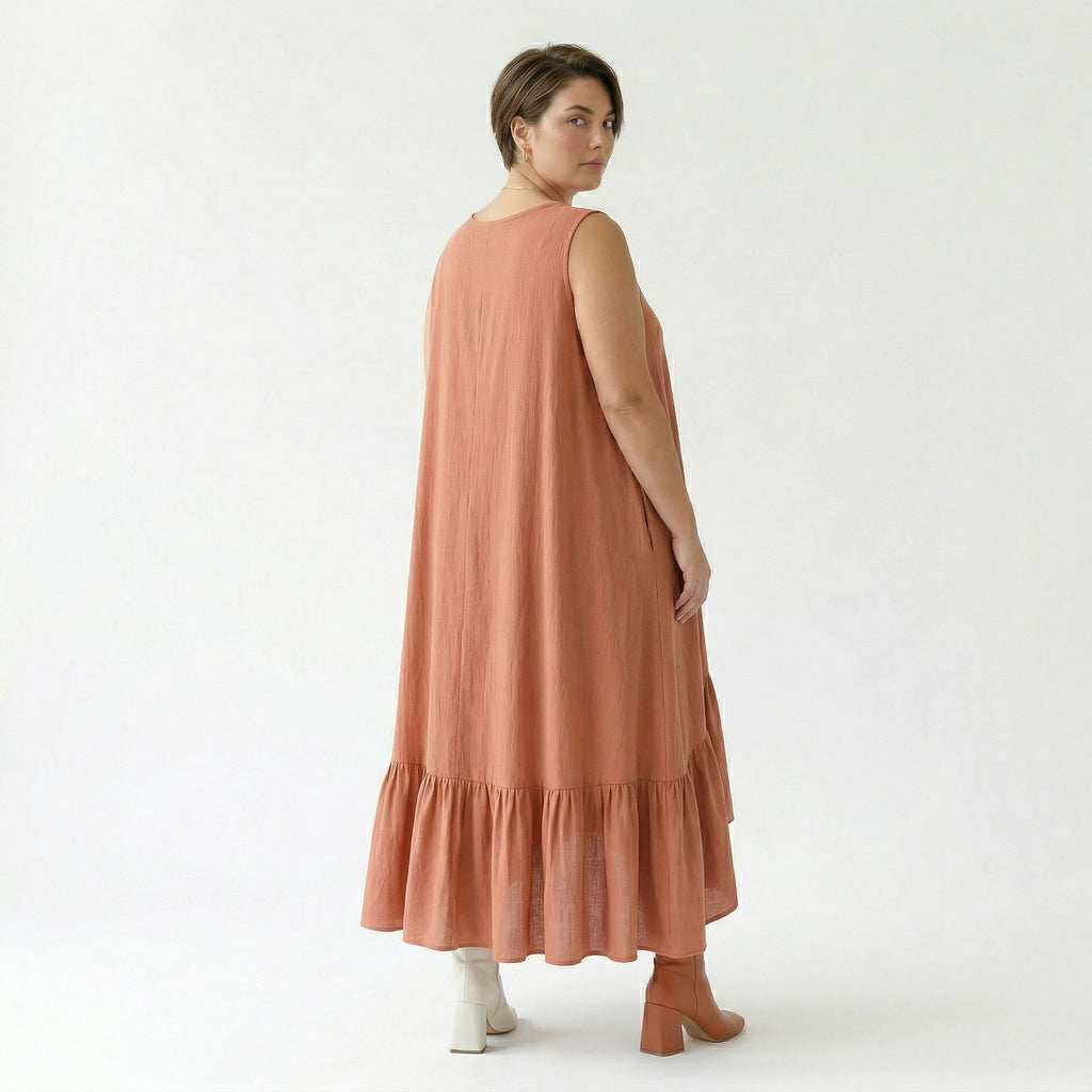 A-Form Kleid von AKH Fashion aus Viskose, 1576.07023, Mauve, Ausgefallen, Zeitlos, Schick