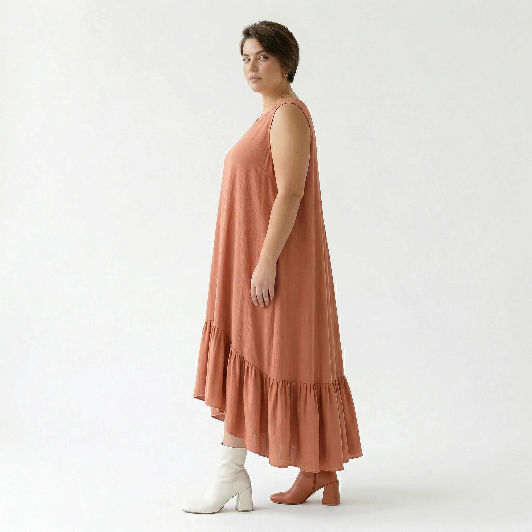 A-Form Kleid von AKH Fashion aus Viskose, 1576.07023, Mauve, Ausgefallen, Zeitlos, Schick