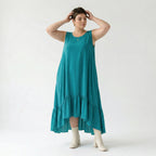 A-Form Kleid von AKH Fashion aus Viskose, 1576.07023, Petrol, Ausgefallen, Zeitlos, Schick