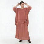 A-Form Rock von AKH Fashion aus Viskose, 1576.07186, Mauve, Ausgefallen, Zeitlos, Schick