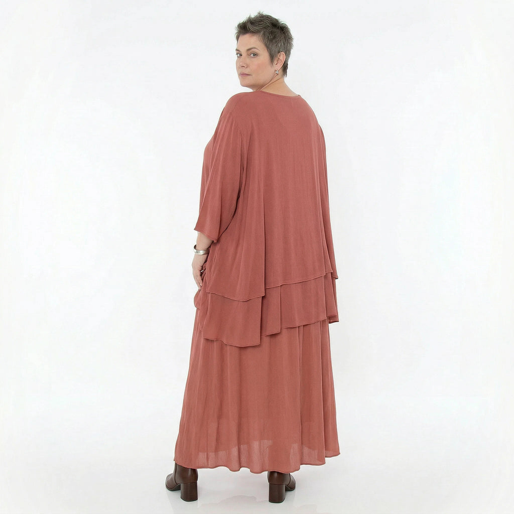 A-Form Rock von AKH Fashion aus Viskose, 1576.07186, Mauve, Ausgefallen, Zeitlos, Schick