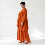 A-Form Rock von AKH Fashion aus Viskose, 1576.07186, Orange, Ausgefallen, Zeitlos, Schick