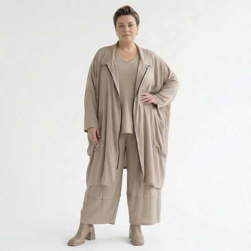 Ballonhose von AKH Fashion aus Viskose, 1576.07189, Beige, Ausgefallen, Zeitlos, Schick