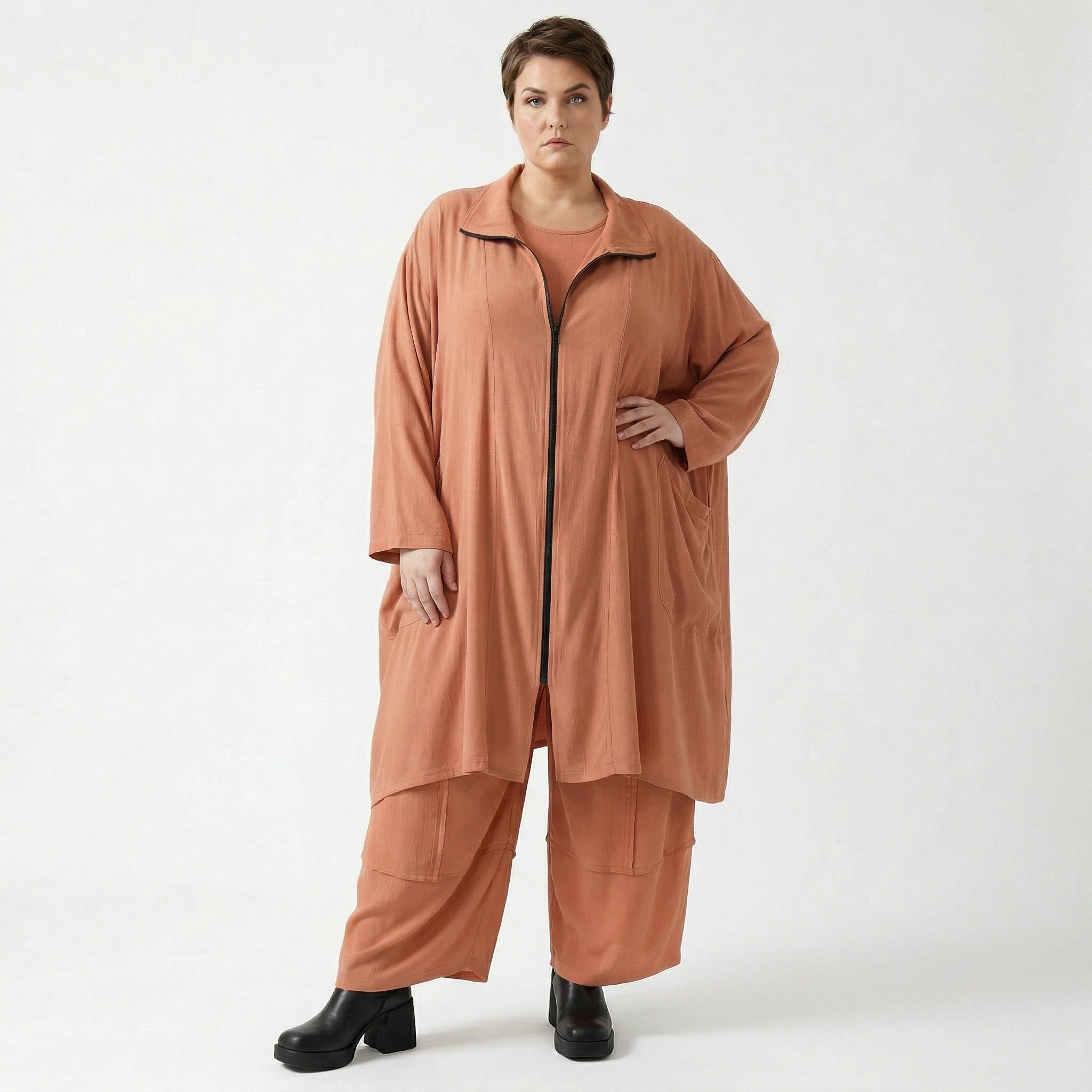 Ballonhose von AKH Fashion aus Viskose, 1576.07189, Mauve, Ausgefallen, Zeitlos, Schick