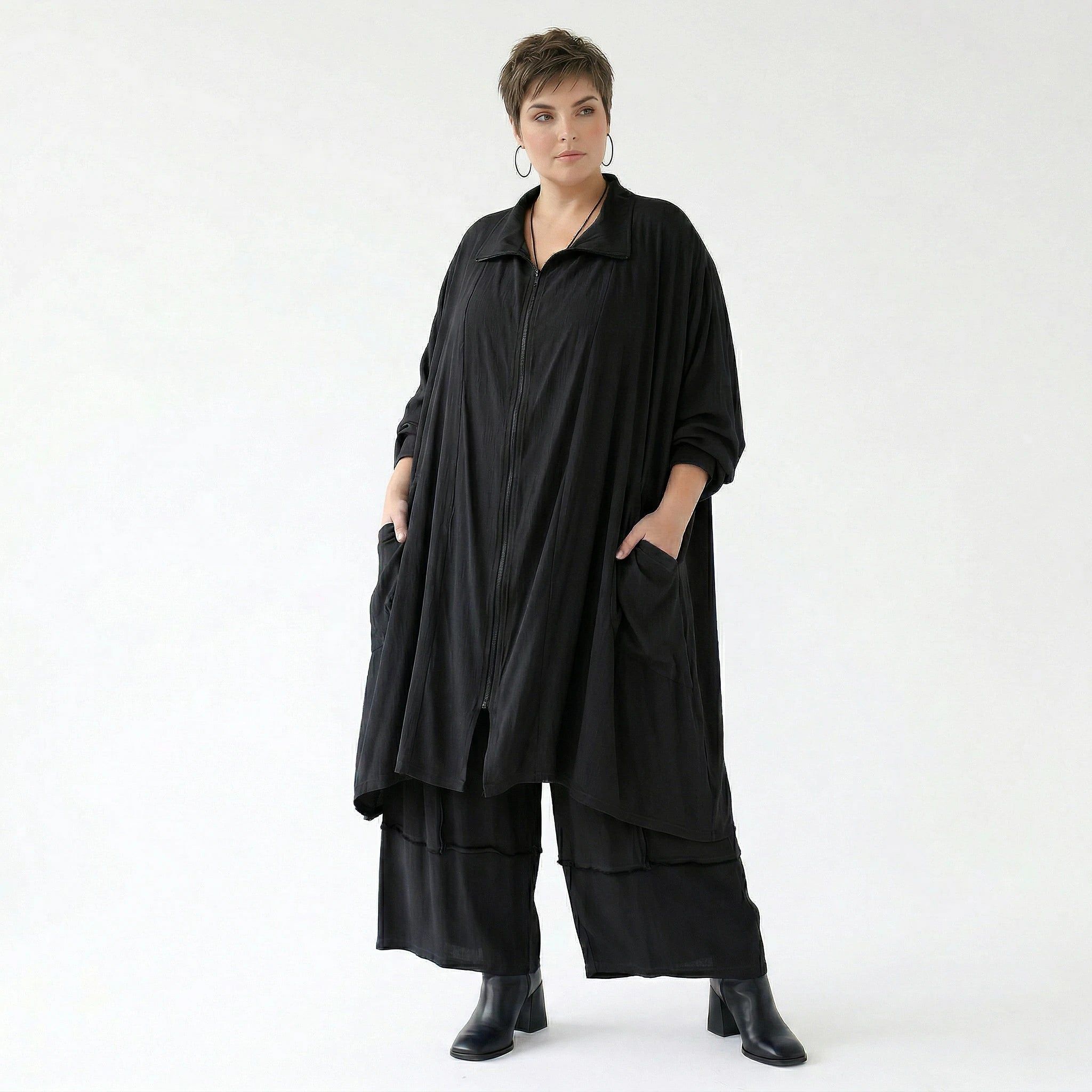 Ballonhose von AKH Fashion aus Viskose, 1576.07189, Schwarz, Ausgefallen, Zeitlos, Schick