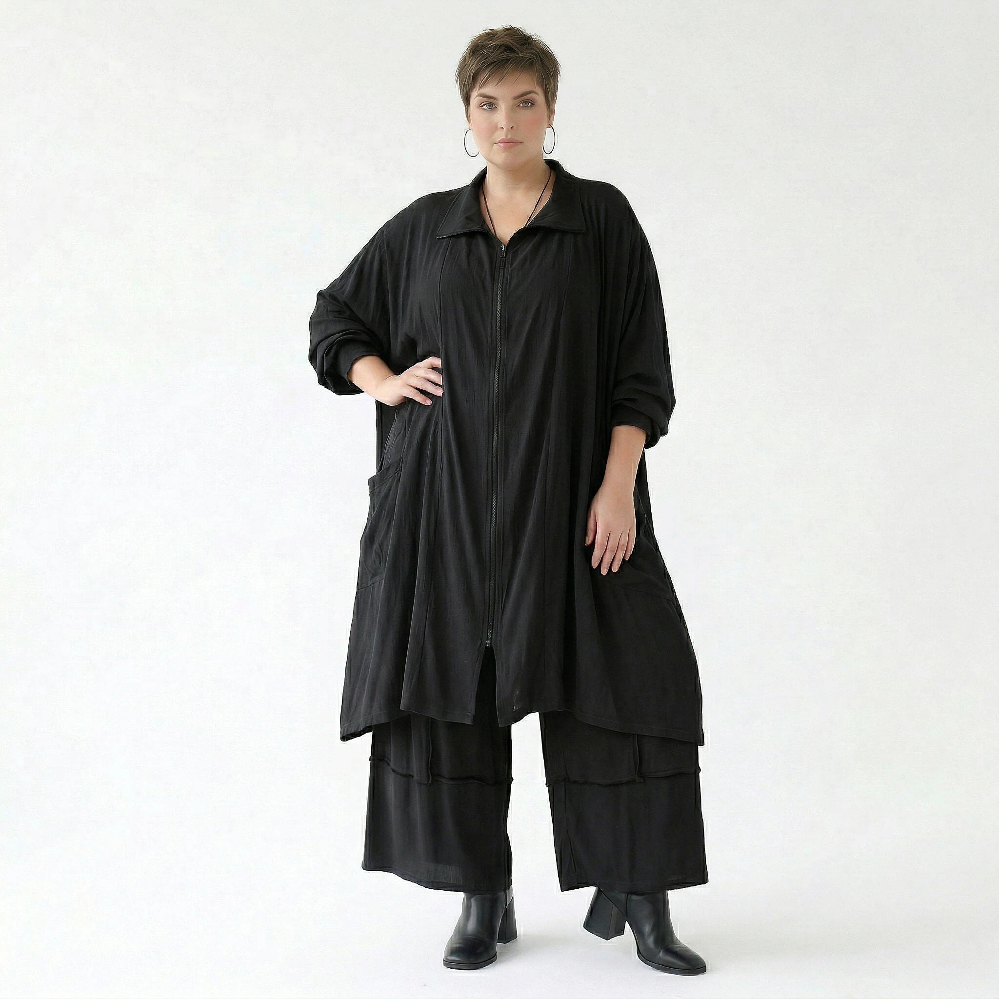 Ballonhose von AKH Fashion aus Viskose, 1576.07189, Schwarz, Ausgefallen, Zeitlos, Schick