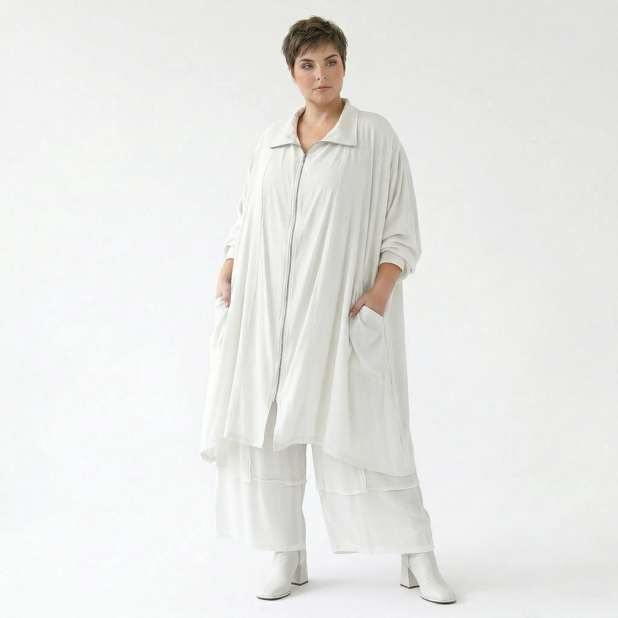 Ballonhose von AKH Fashion aus Viskose, 1576.07189, Weiß, Ausgefallen, Zeitlos, Schick