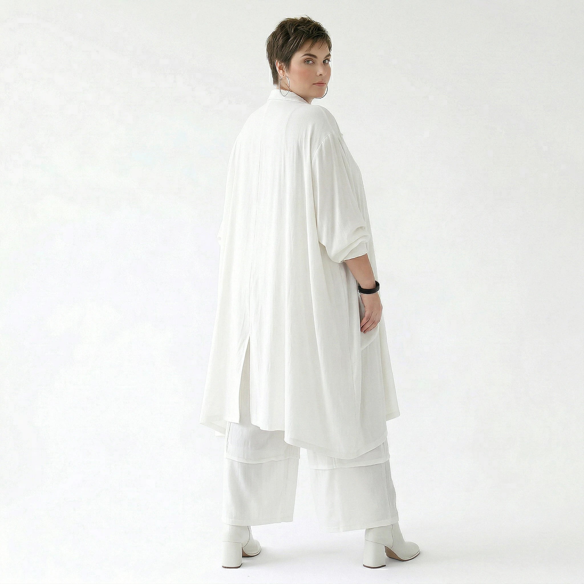 Ballonhose von AKH Fashion aus Viskose, 1576.07189, Weiß, Ausgefallen, Zeitlos, Schick