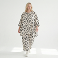  A-Form Bigshirt von AKH Fashion aus Baumwolle, 1577.07069, Ecru/Schwarz, Punkte, Ausgefallen