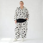 Ballonhose von AKH Fashion aus Viskose, 1579.07126, Weiß/Schwarz, Kleckse, Ausgefallen