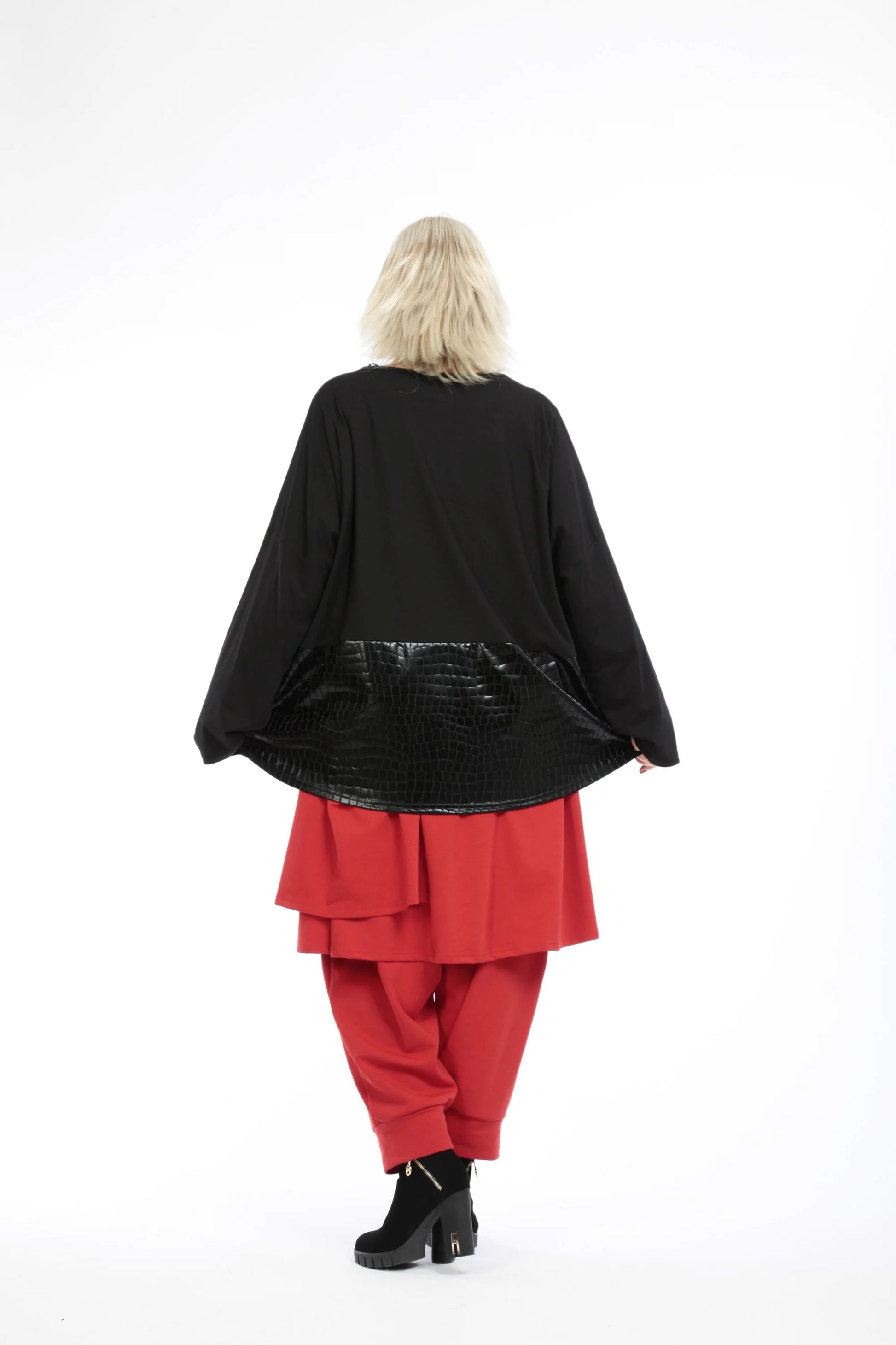  Bigshirt von AKH Fashion aus Viskose in kastiger Form, 1221.06888, Schwarz, Schick, Modern