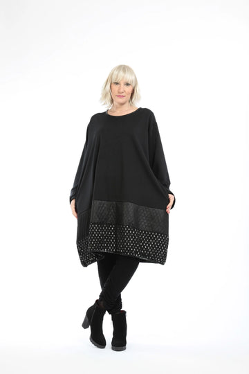  Bigshirt von AKH Fashion aus Viskose in gerader Form, 1224.06890, Schwarz, Unifarben, Schick