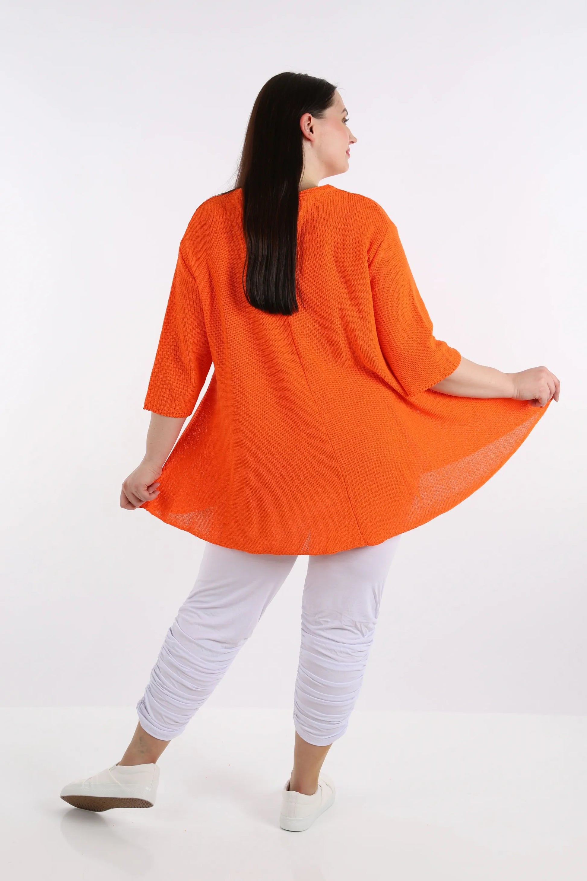  Shirt von AKH Fashion aus Baumwolle in Glocken-Form, 1110.01892, Orange, Schick, Modern