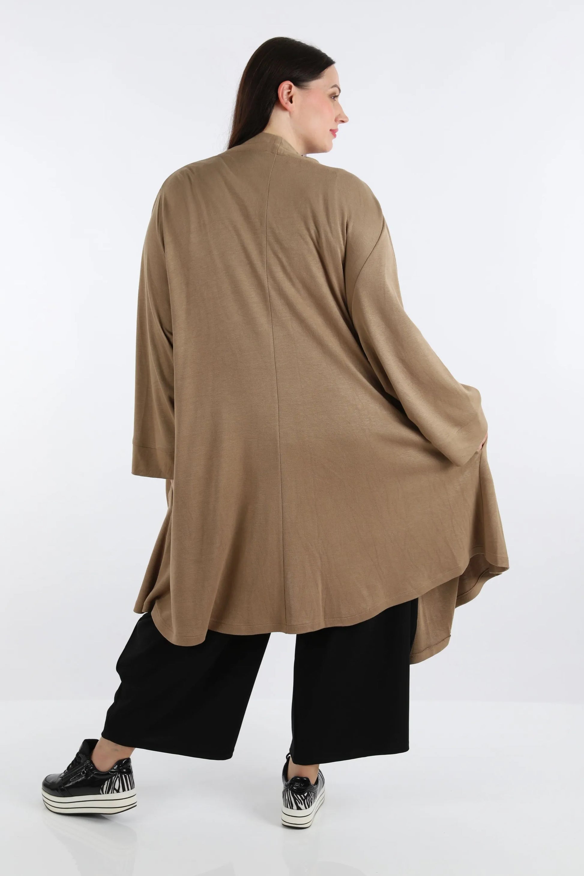  A-Form Shirt von AKH Fashion aus Viskose, 1233.02030, Cognac, Unifarben, Schick, Modern