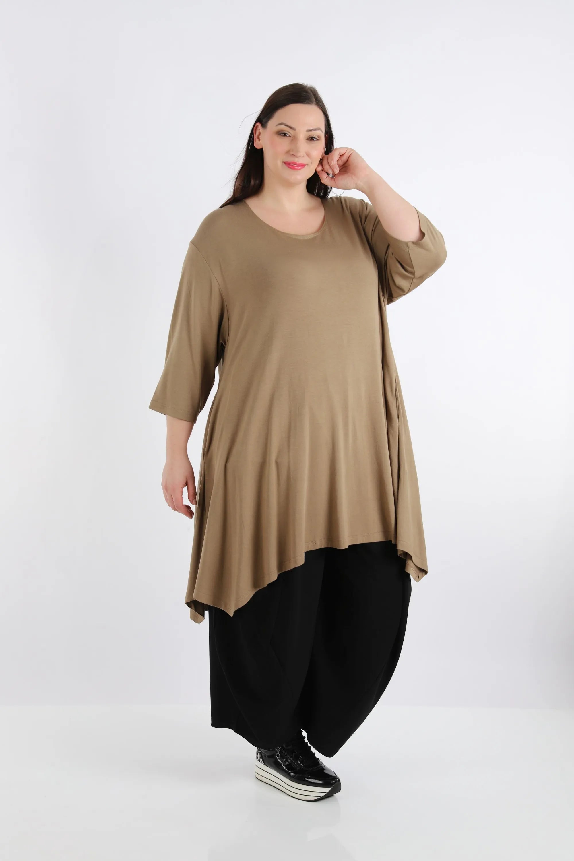 A-Form Shirt von AKH Fashion aus Viskose, ausgefallene, zeitlose Lagenlook Mode