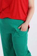  AKH Fashion Hose in gerader Form, aus Baumwolle, 1252.06907, Grün, Schick, Modern, Bequem
