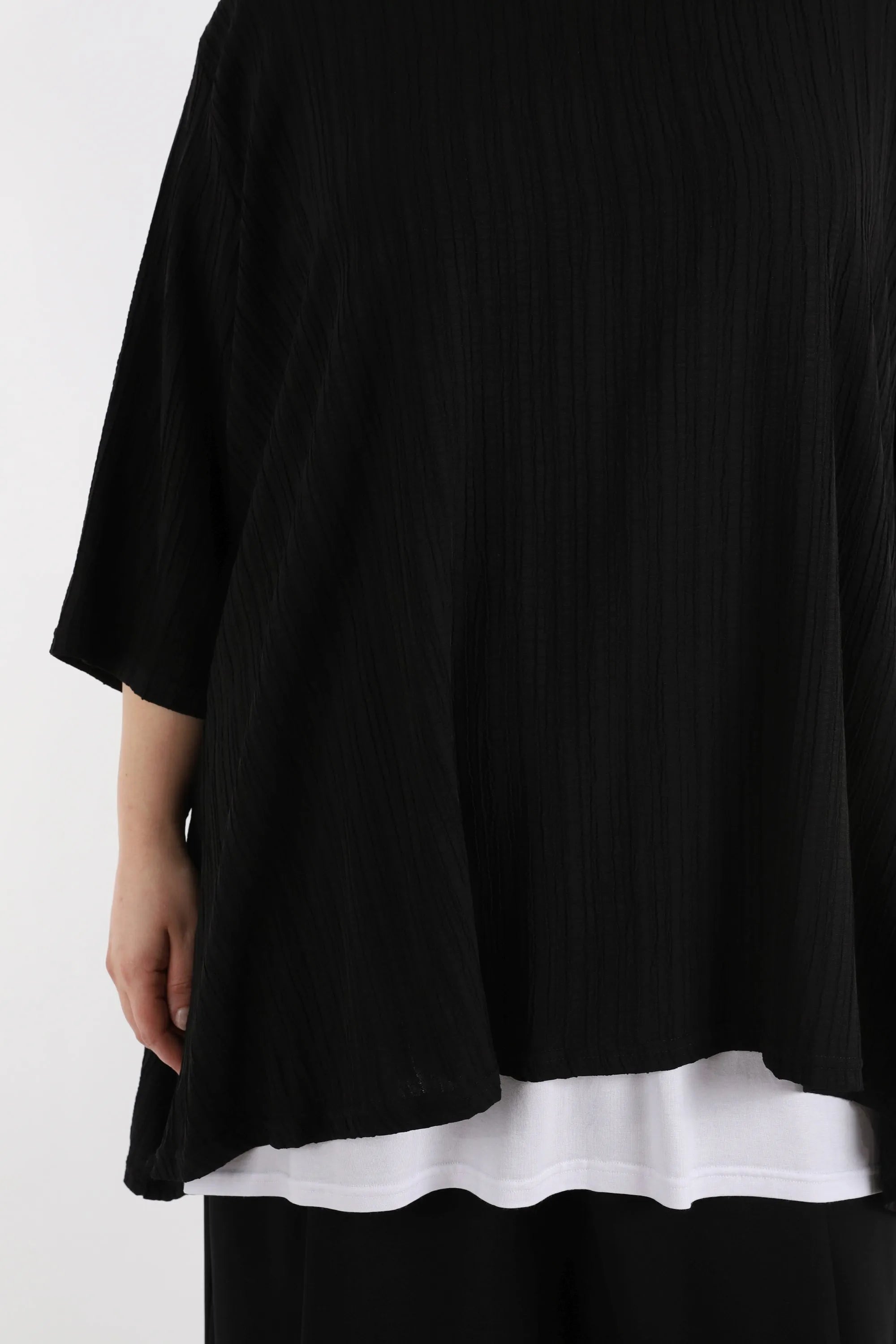  A-Form Bigshirt von AKH Fashion aus Viskose, 1254.00593, Schwarz, Schick, Modern, Bequem