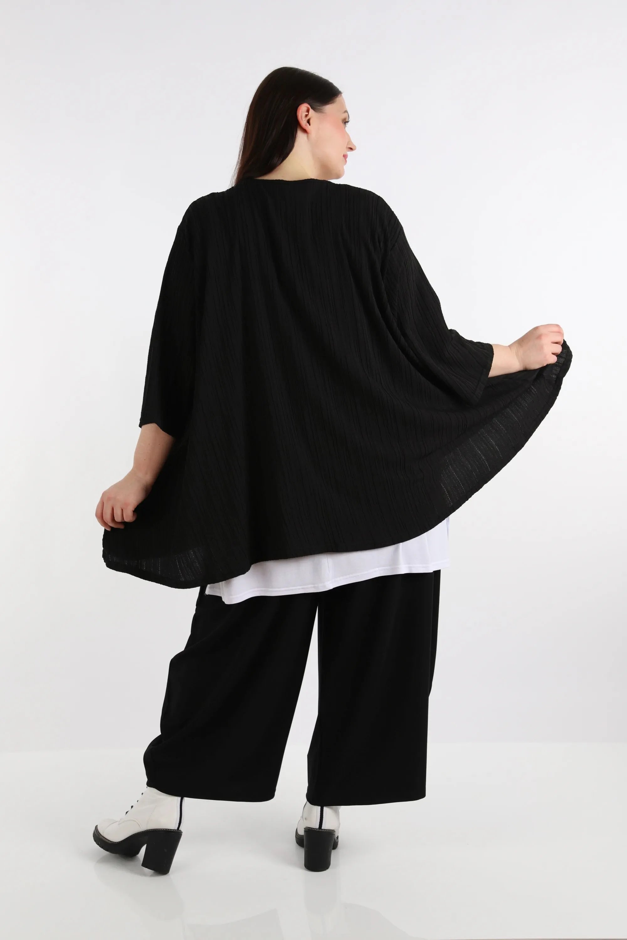  A-Form Bigshirt von AKH Fashion aus Viskose, 1254.00593, Schwarz, Schick, Modern, Bequem